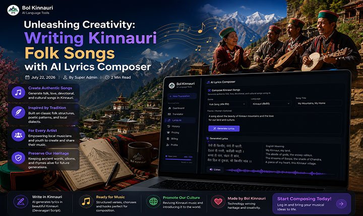 Unleashing Creativity: Writing Kinnauri Folk Songs with the AI Lyrics Composer